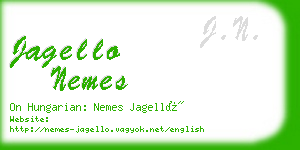 jagello nemes business card